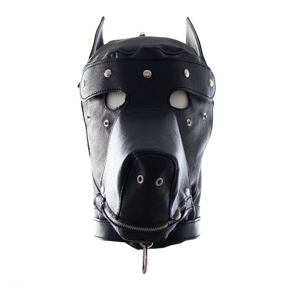 Faux Leather Cover Bondage BDSM Restraints Sex Slave Dog Head Mask –  Happy-Toys