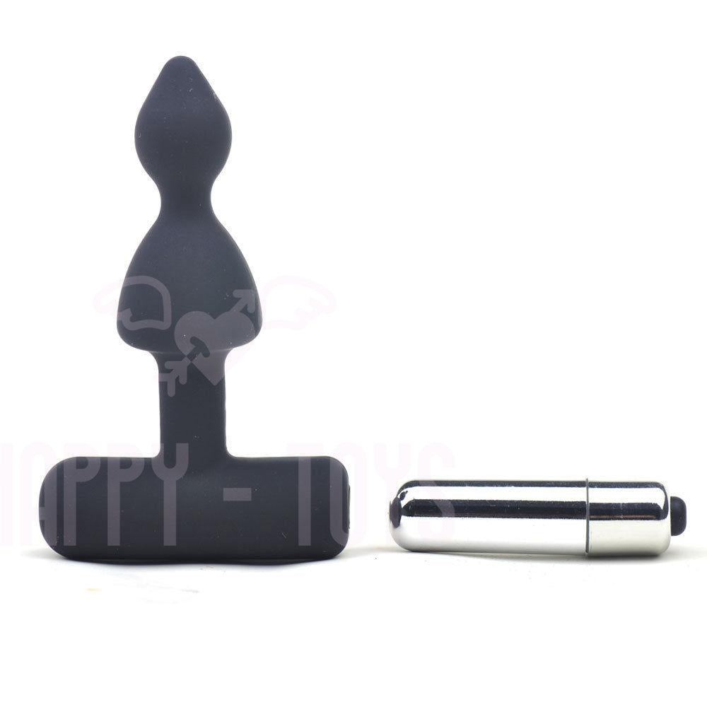 3.1" Vibrating Butt Plug Small Silicone Anal Dildo Gay Adult Sex Toy Waterproof-Happy-Toys